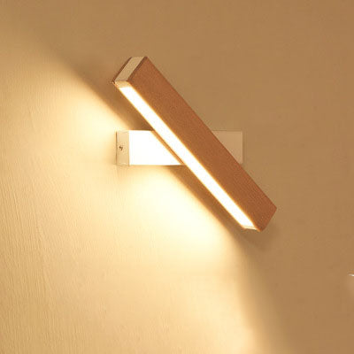 Wooden LED wall lamp – style G
